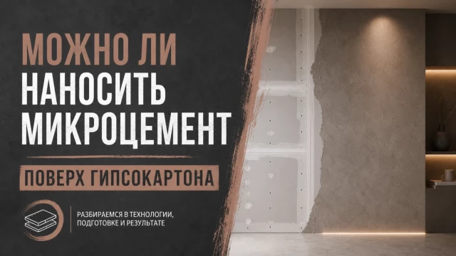 Можно ли наносить микроцемент поверх гипсокартона