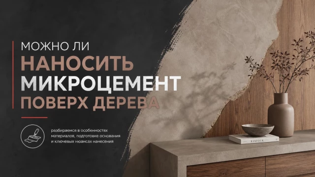 Можно ли наносить микроцемент поверх дерева