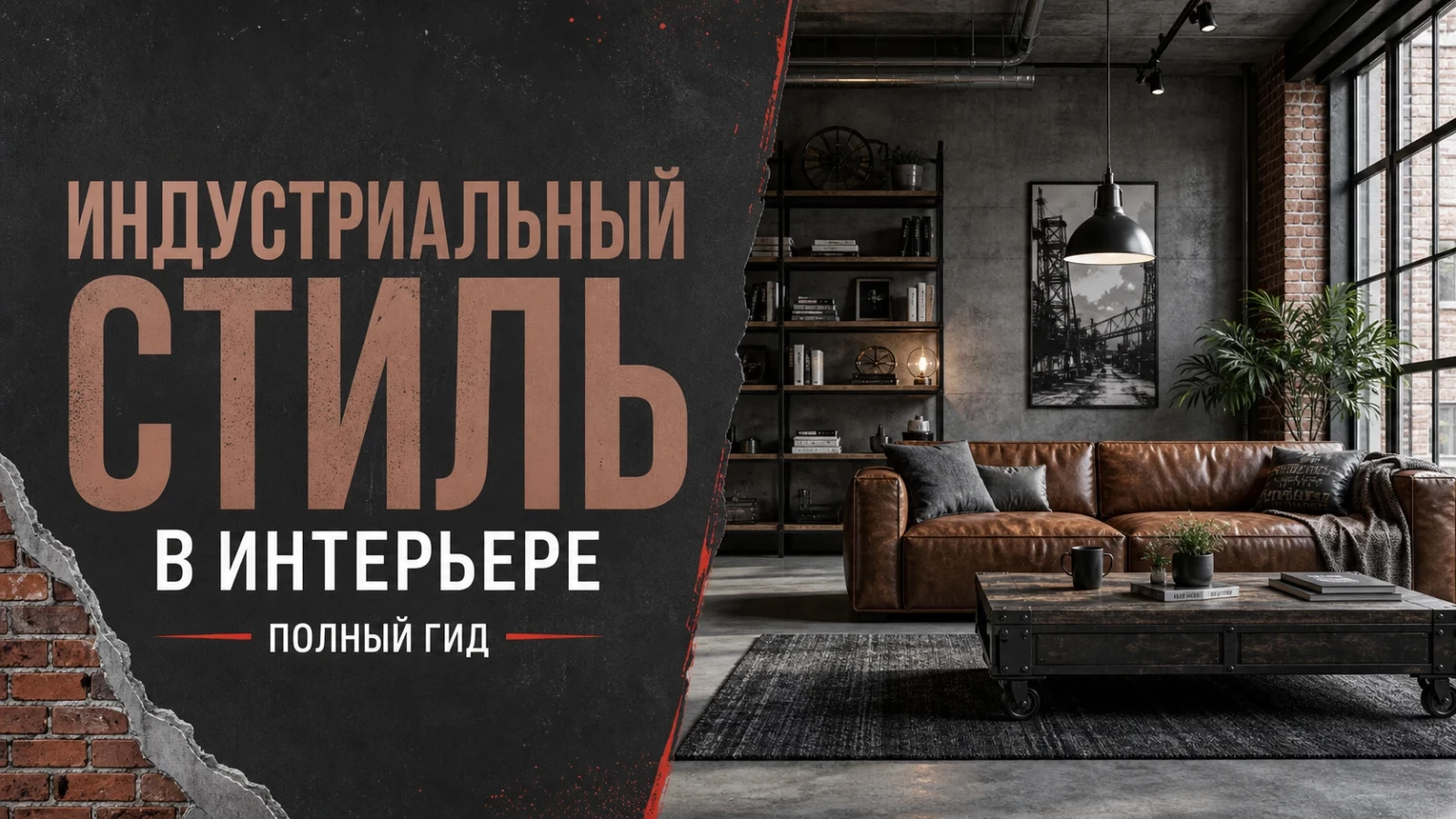 Индустриальный стиль в интерьере: полный гид