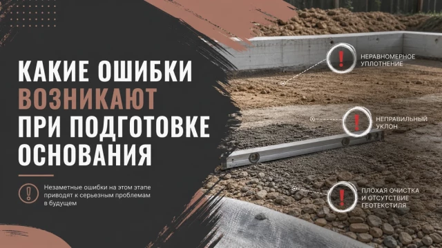 Какие ошибки возникают при подготовке основания