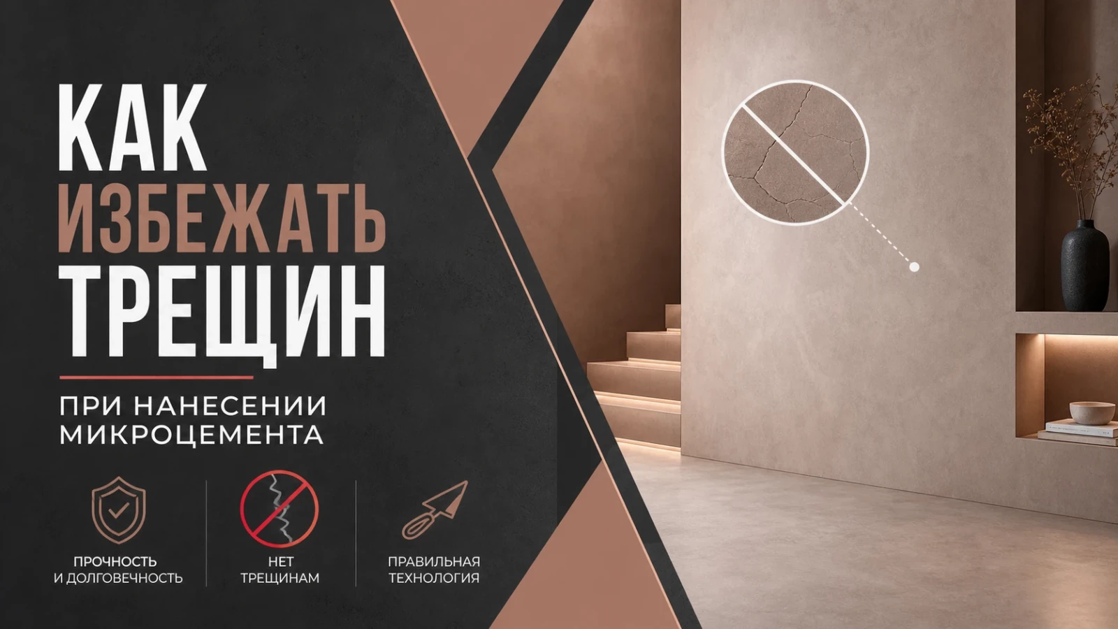 Как избежать трещин при нанесении микроцемента