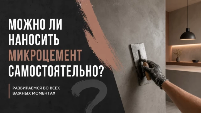 Можно ли наносить микроцемент самостоятельно