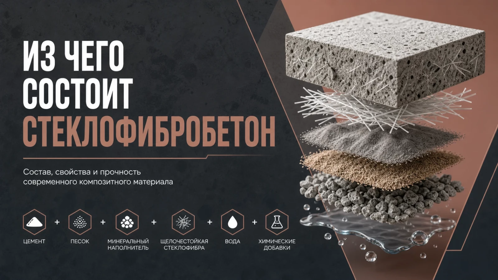 Из чего состоит стеклофибробетон