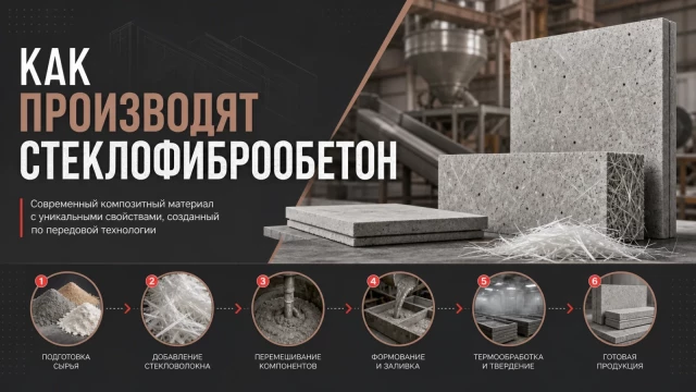 Как производят стеклофибробетон