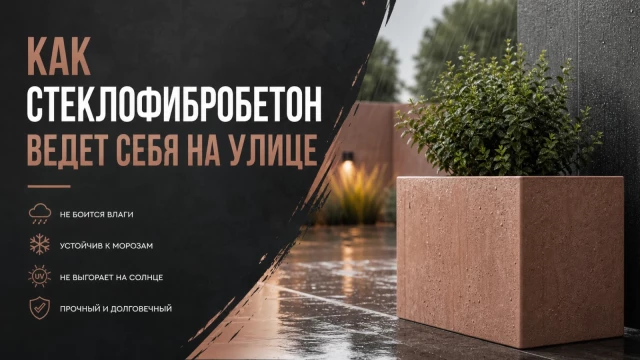 Как стеклофибробетон ведет себя на улице