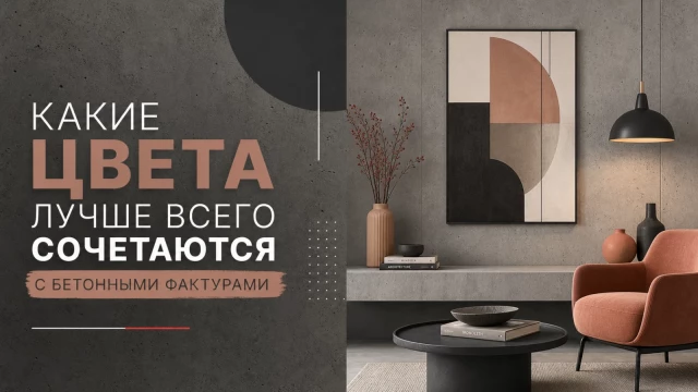 Какие цвета лучше всего сочетаются с бетонными фактурами