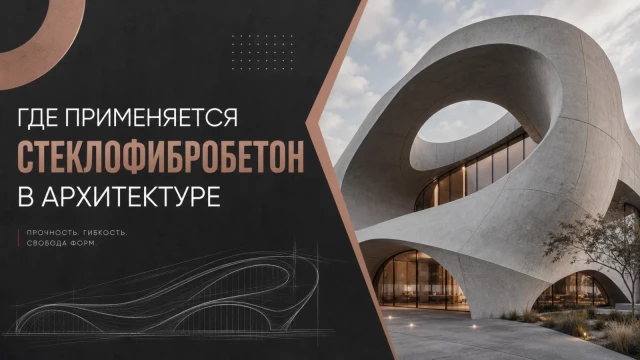 Где применяется стеклофибробетон в архитектуре