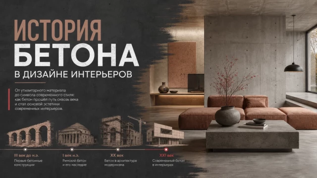 История бетона в дизайне интерьеров