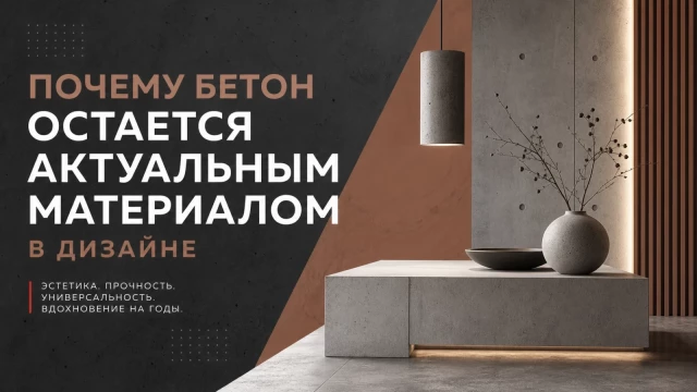 Почему бетон остается актуальным материалом в дизайне