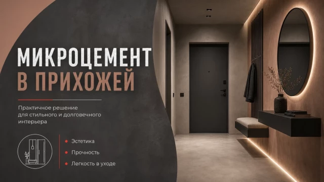 Микроцемент в прихожей