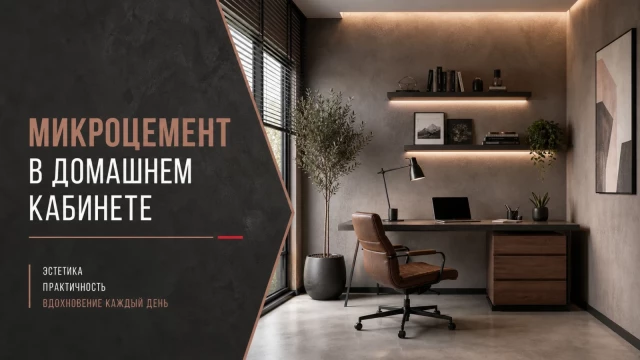 Микроцемент в домашнем кабинете