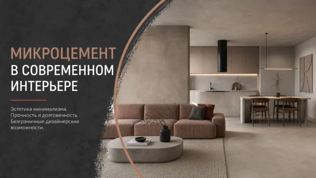 Микроцемент в современном интерьере