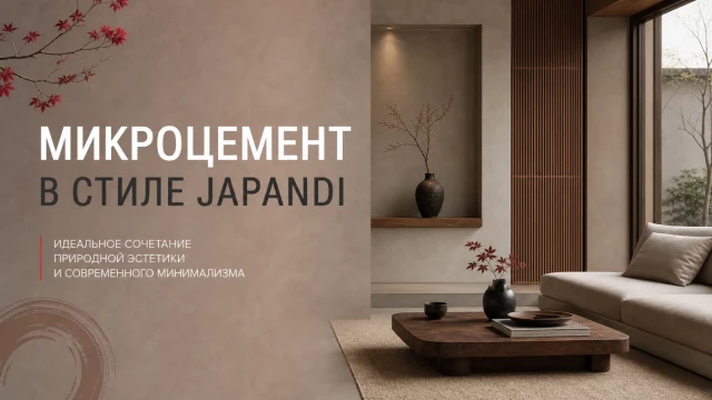 Микроцемент в стиле Japandi