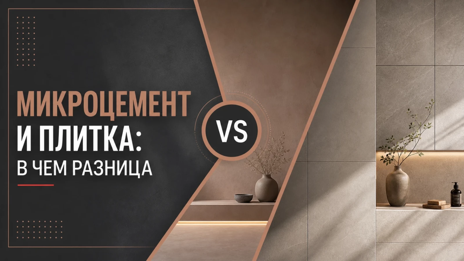 Микроцемент и плитка: в чем разница