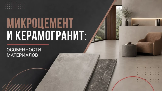 Микроцемент и керамогранит: особенности материалов