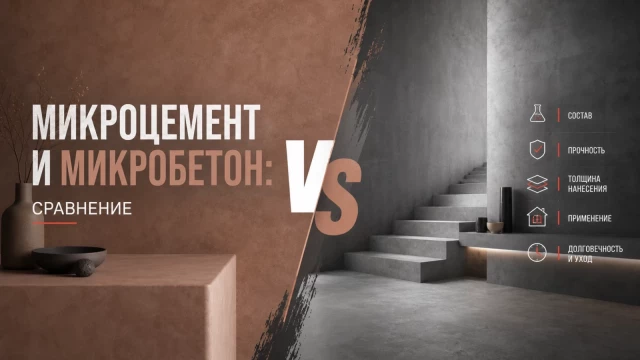 Микроцемент и микробетон: сравнение