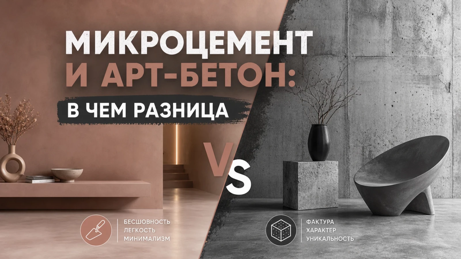 Микроцемент и арт-бетон: в чем разница