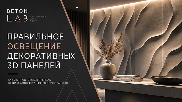 Правильное освещение декоративных 3d панелей