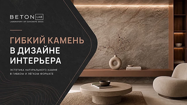Гибкий камень в дизайне интерьера