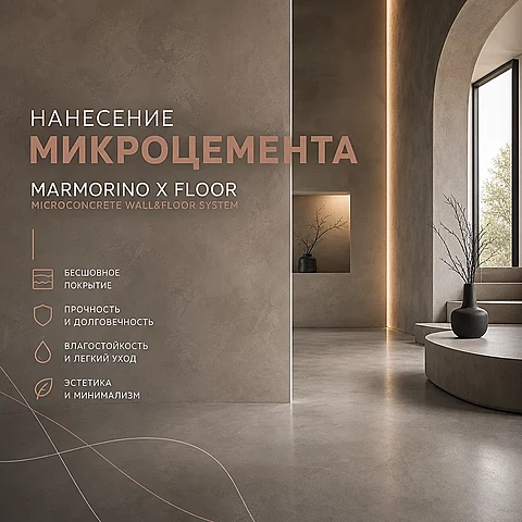Нанесение микроцемента