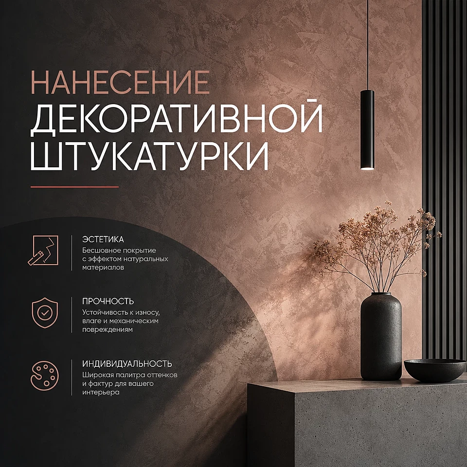 Нанесение декоративной штукатурки