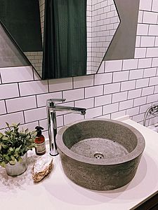 Бетонная раковина трапеция 400 мм