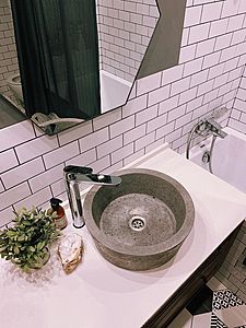 Бетонная раковина трапеция 400 мм