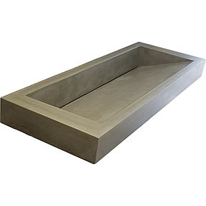 Раковина из бетона с щелевым сливом под заказ