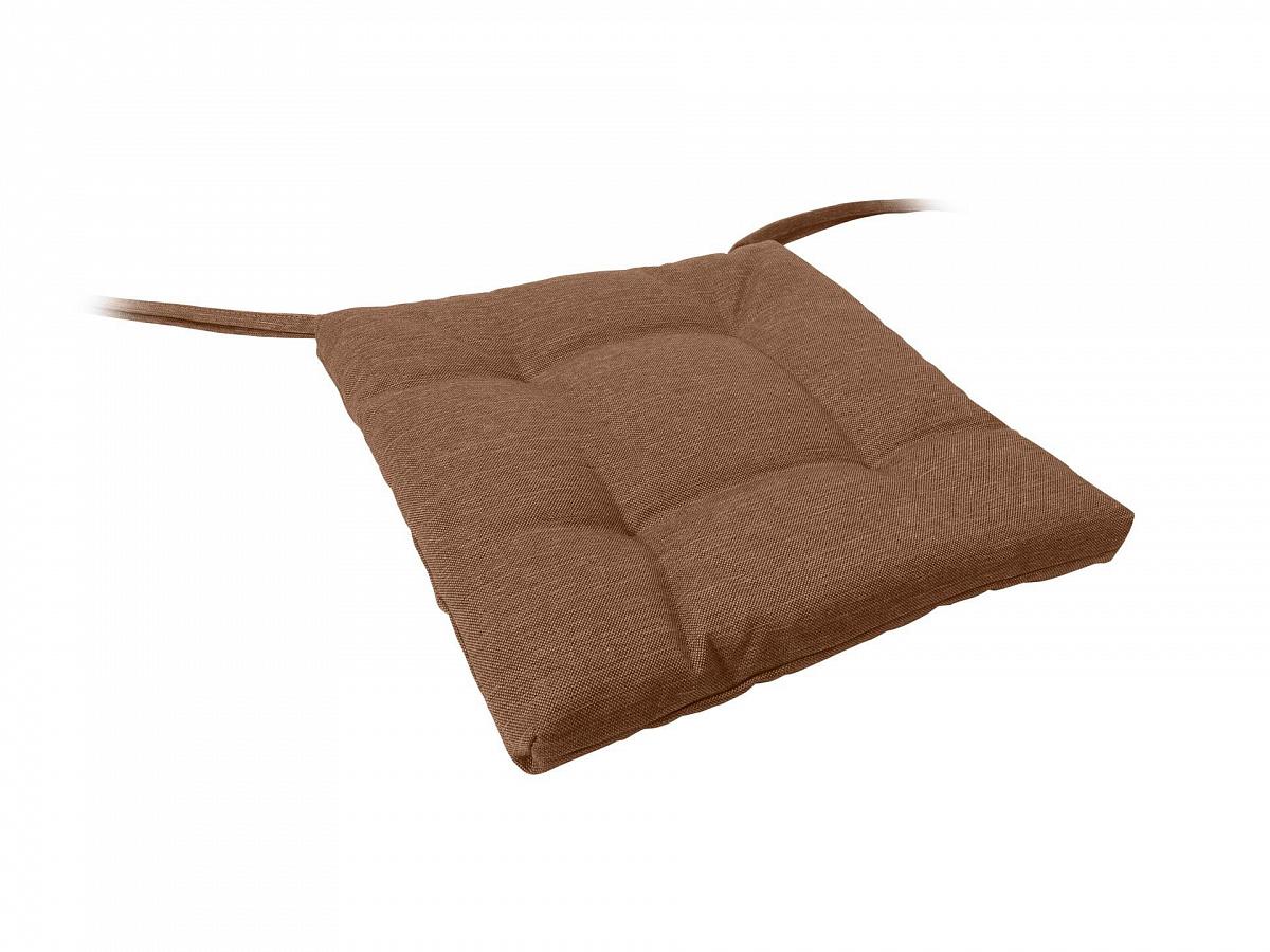 Подушка на стул коричневая