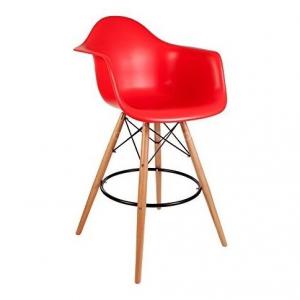 Барный стул DAW (EAMES STYLE) красный Барный стул DAW (EAMES STYLE) красный