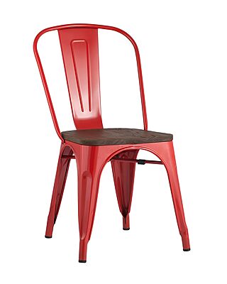 Стул TOLIX WOOD красный глянцевый Стул TOLIX WOOD красный глянцевый