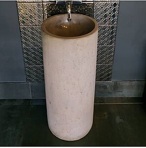 Большие бетонные раковины со столешницей для ресторанов и кафе по индивидуальному заказу