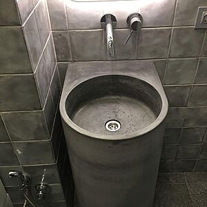 Большие бетонные раковины со столешницей для ресторанов и кафе по индивидуальному заказу