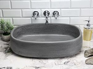 Бетонная раковина LAGUNA графит