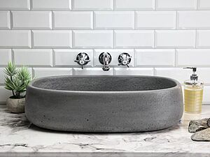 Бетонная раковина LAGUNA графит