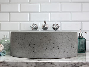 Бетонная раковина RONDO серый