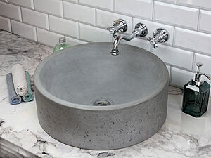 Бетонная раковина RONDO серый