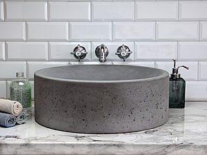 Бетонная раковина RONDO серый