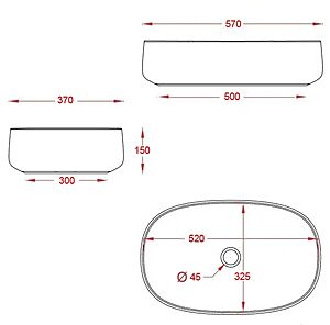 Бетонная раковина LAGUNA терракот