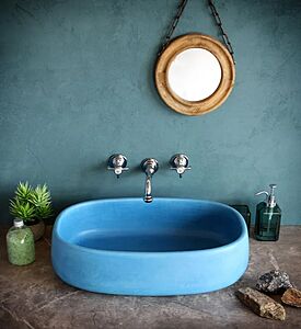Бетонная раковина LAGUNA сапфир