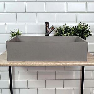 Раковина из бетона Angle с щелевым сливом 600х400 мм 