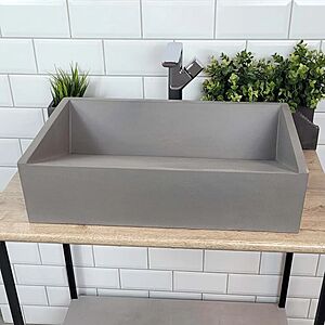 Раковина из бетона Angle с щелевым сливом 600х400 мм 