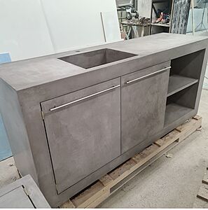Кухонные острова из бетона
