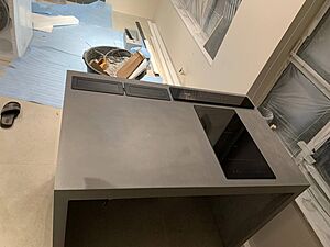 Кухонные острова из бетона