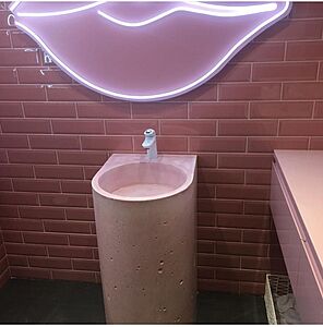 Напольная раковина Туба c полкой