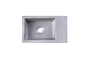 Раковина из бетона подвесная с боковым краном