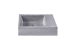 Раковина из бетона подвесная с боковым краном