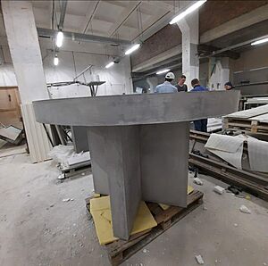 Столешница из фибробетона круглая