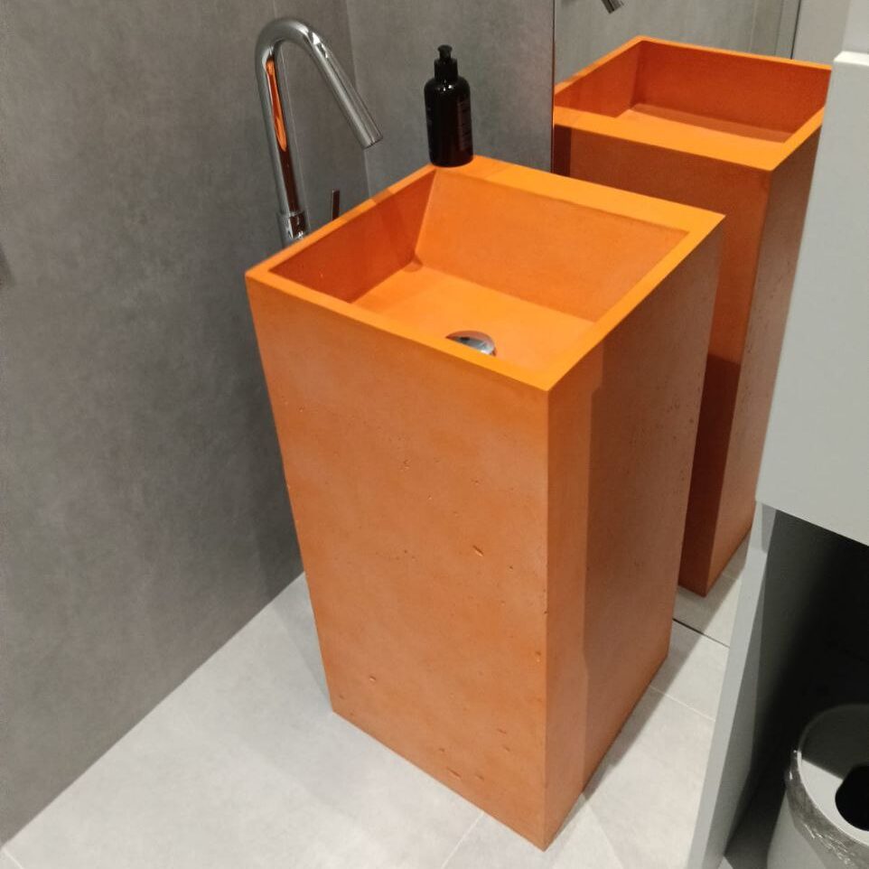 Цветные раковины/ мойки из бетона