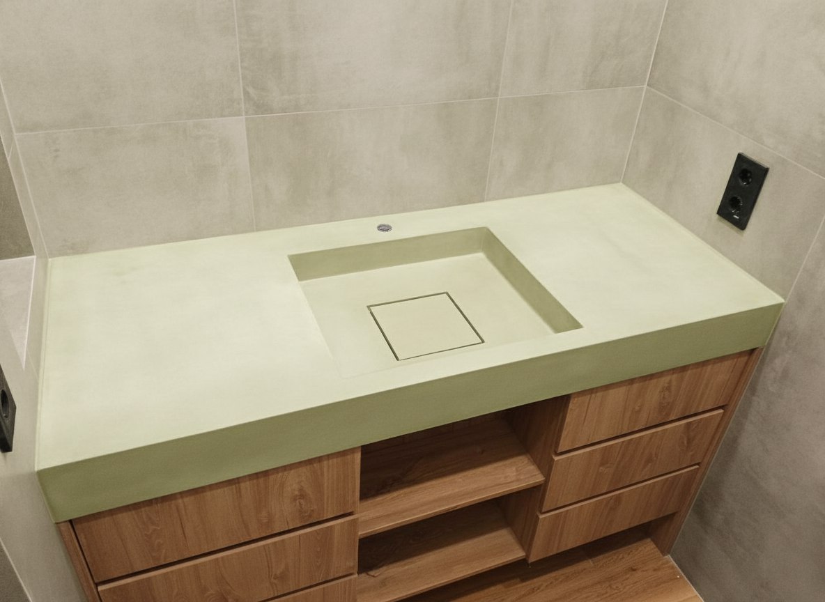 Цветные раковины/ мойки из бетона